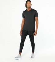 New Look Black Reflective Logo Running Leggings